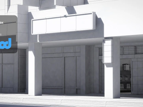 TW Street Handbag Shop 3D Model