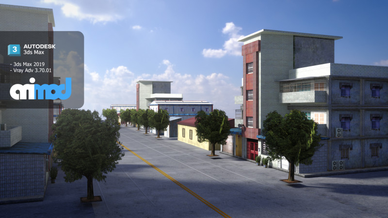TW Industrial Road 0001 Modelo 3D .c4d .max .obj .3ds .fbx .stl .blend