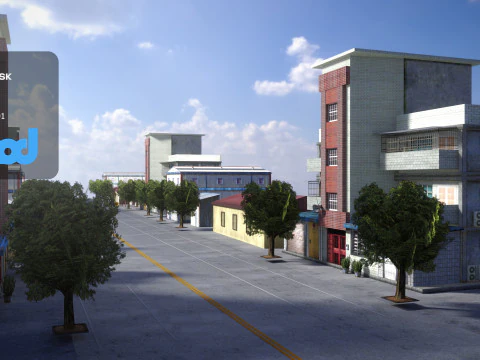 TW Индустриальная дорога 0001 3D Модель