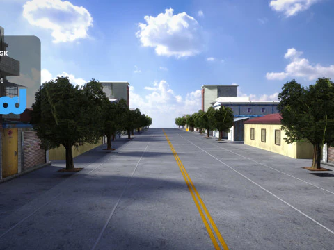 TW Industrial Road 0001 3D Model