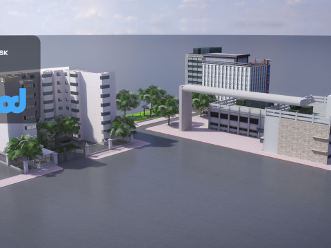 Tw Street Residential Area 3D Model