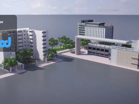 Tw Street Residential Area 3D Model