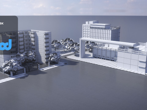 Tw Street Residential Area 3D Model