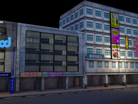 Tw Street Night 3Dモデル