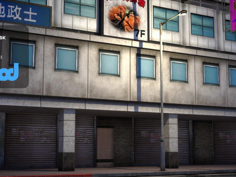 Tw Street Night 3D Model