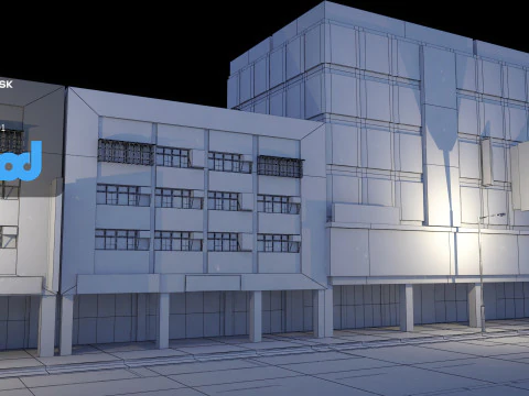 Tw Street Night 3D Model