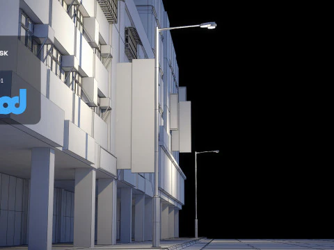 Tw Street Night 3D Model