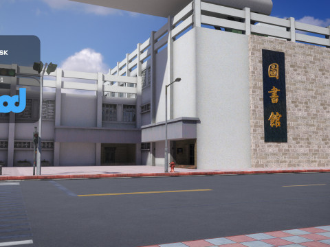 Tw Street T Intersection 01 3D Model