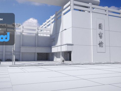 Tw Street T Intersection 01 3D Model