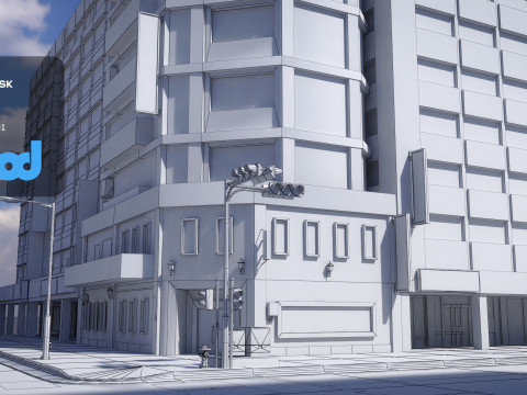 Tw Street T Intersection 01 3D Model