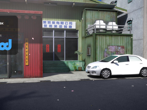 Tw Street T Intersection 02 Model 3D