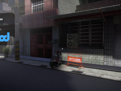 Tw Street T Intersection 02 Model 3D