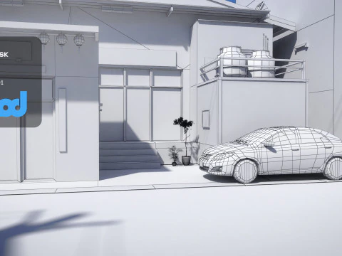 Tw Street T Intersection 02 3D Model