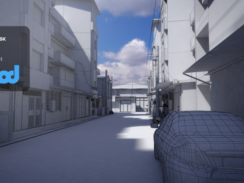 Tw Street T Intersection 02 Model 3D