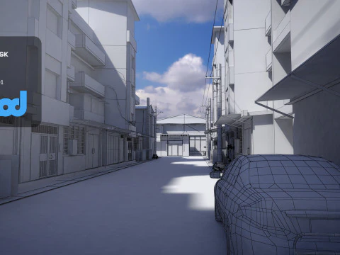 Tw Street T Intersection 02 3D Model