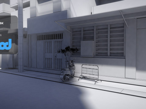 Tw Street T Intersection 02 Model 3D