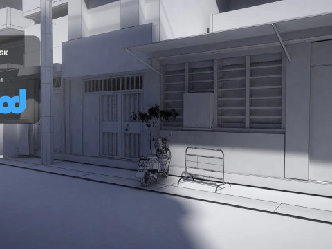 Tw Street T Intersection 02 3D Model