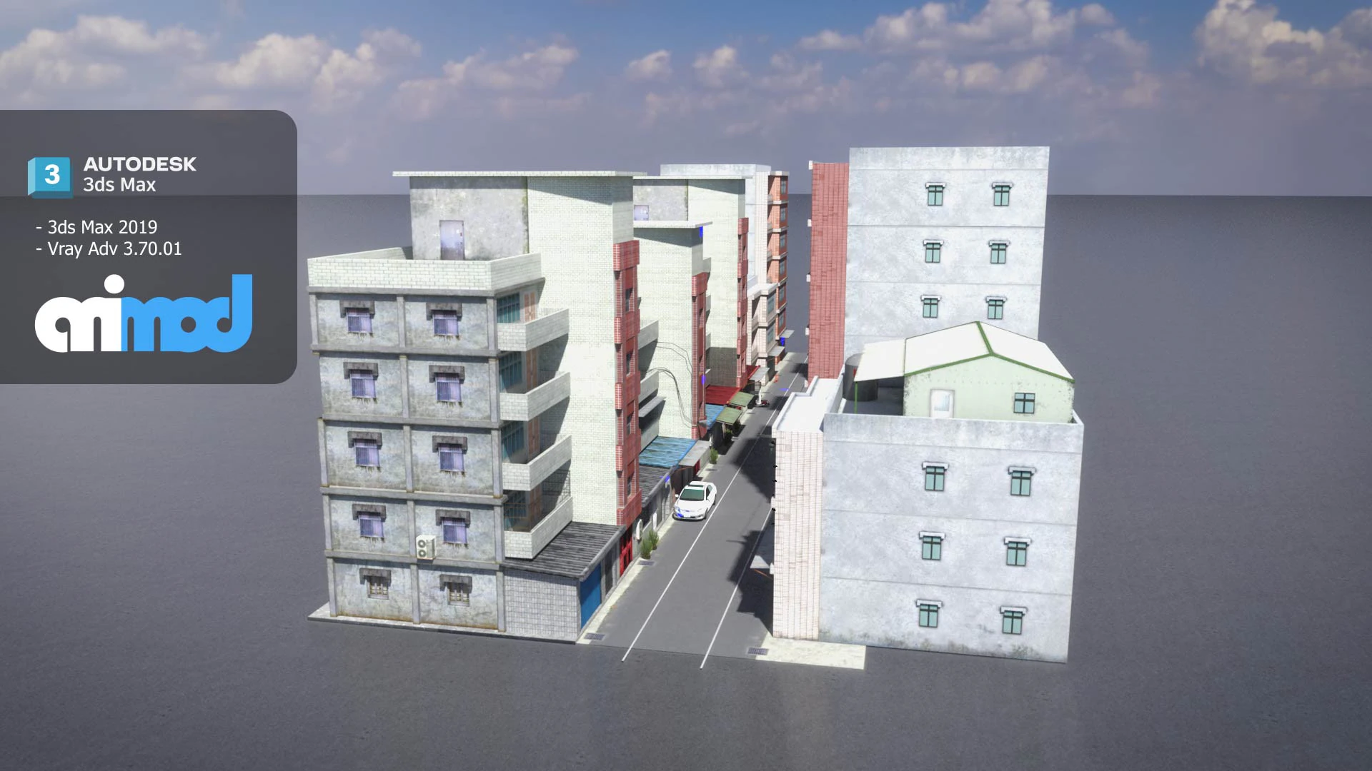 TWストリート004 3Dモデル .c4d .max .obj .3ds .fbx .stl .blend 