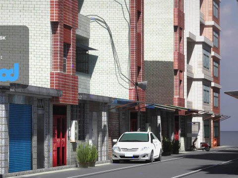 TWストリート004 3Dモデル