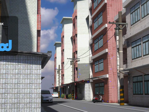 TWストリート004 3Dモデル