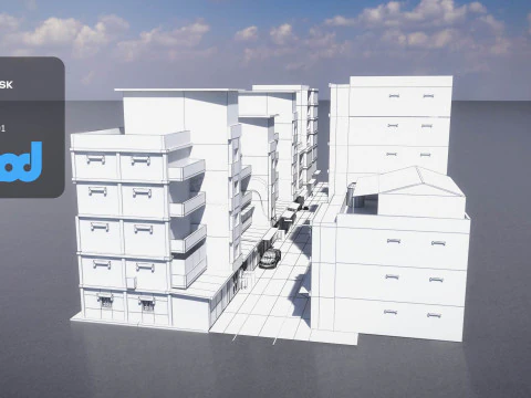 TWストリート004 3Dモデル