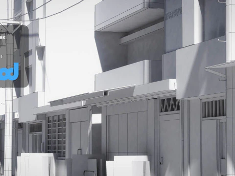 TWストリート004 3Dモデル