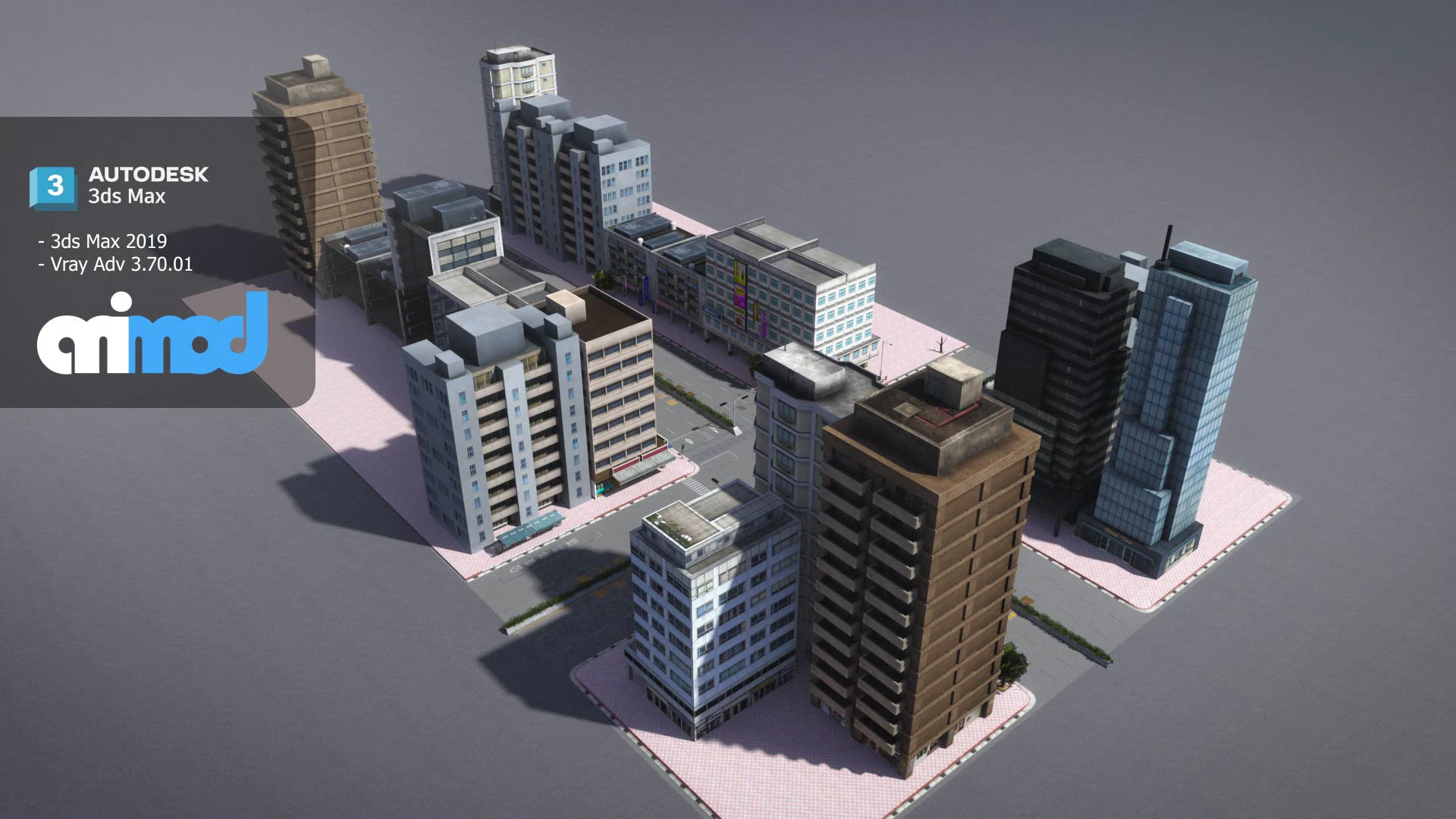 TW Street 005 3D Model .c4d .max .obj .3ds .fbx .stl .blend 