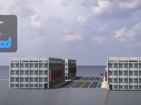 Estacionamiento en la calle 2 01 Modelo 3D