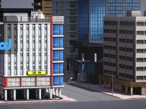 TW Street Building Lobby 3D-Modell