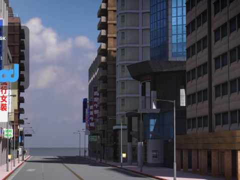 TW Street Building Lobby 3D-Modell