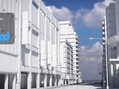 TW Street Building Lobby 3D-Modell