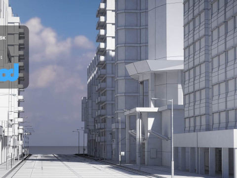 TW Street Building Lobby 3D-Modell