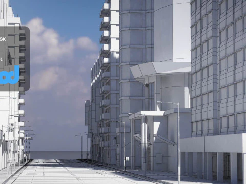 TW Street Building Lobby 3D Model