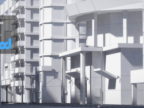TW Street Building Lobby 3D-Modell