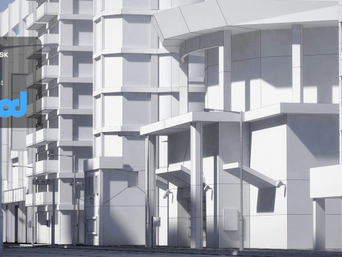 TW Street Building Lobby 3D Model