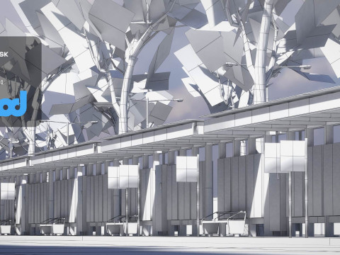 TW Street Bus Stop 3D Модель