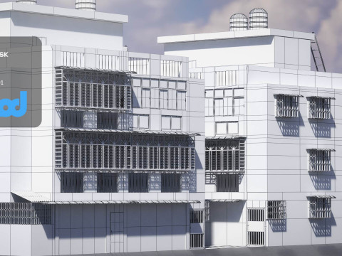 TW Street Residential Entrance 3D Модель