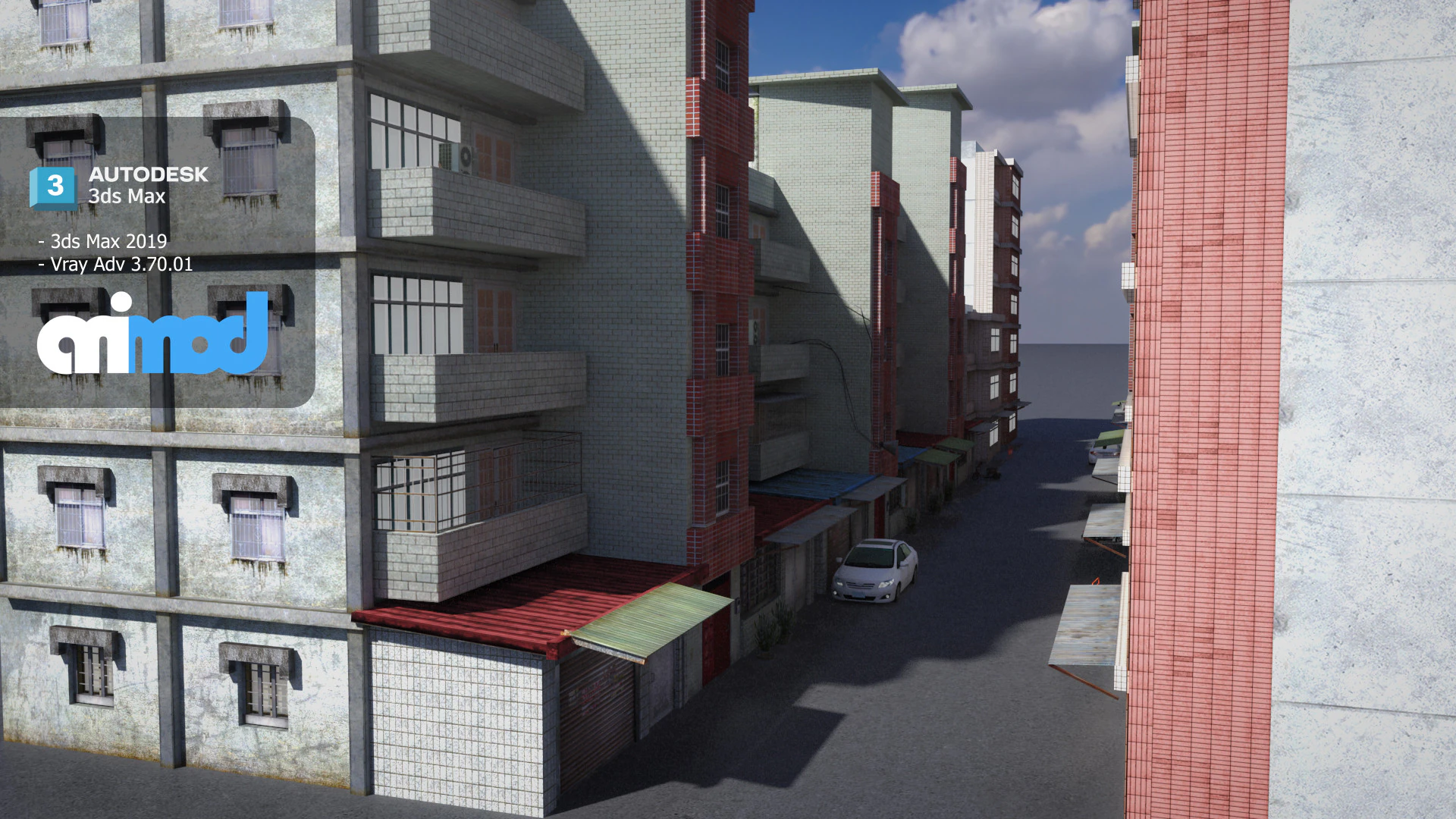 Tw Street Apartment 3D Model .c4d .max .obj .3ds .fbx .stl .blend 