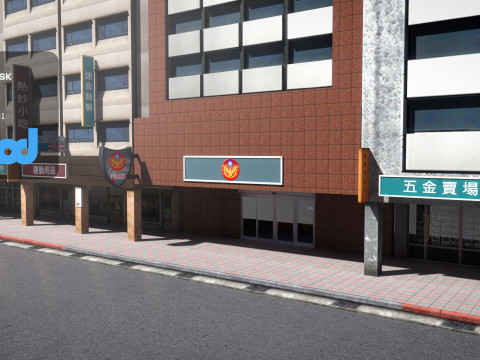 TW Street Police Station 02 3D Model