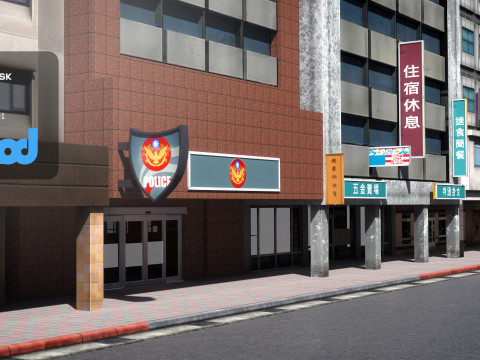 TW Street Police Station 02 3Dモデル