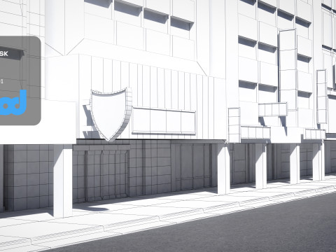 TW Street Police Station 02 3Dモデル