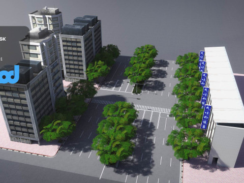 TW Street 12 Lanes 3D Модель
