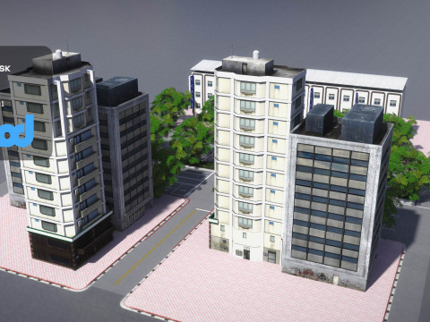 TW Street 12 Lanes 3D Model