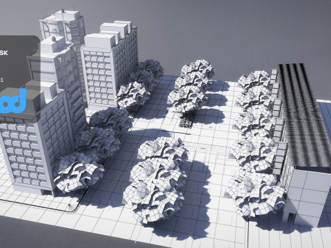 TW Street 12 Lanes 3D Model