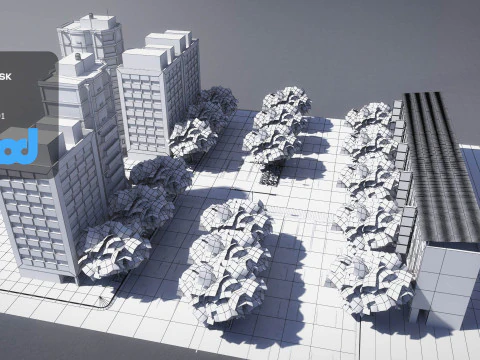 TW Street 12 Lanes 3D Model