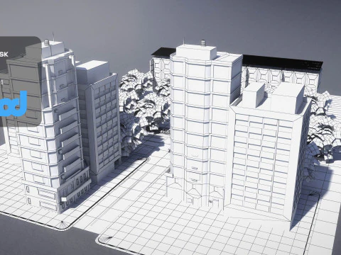 TW Street 12 Lanes 3D Model