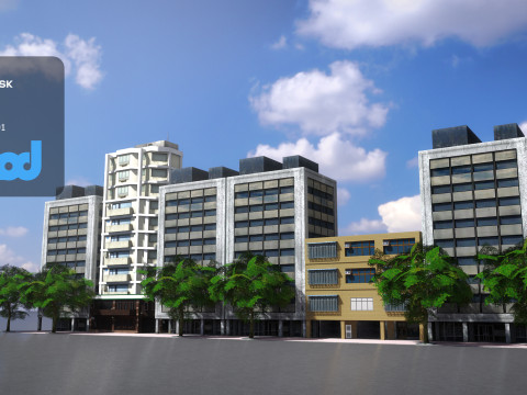Tw Street 2F Livingroom 3Dモデル