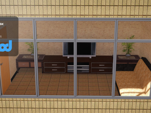 Tw Street 2F Livingroom 3D 模型