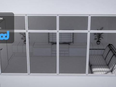 Tw Street 2F Livingroom 3D 模型