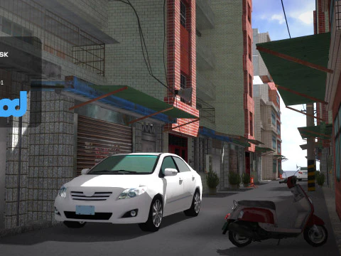 Ruelle de la rue Tw Modèle 3D